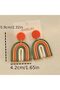Colorful Rainbow Polymer Clay Dangle Earrings – Bohemian Vacation Style, Lightweight Statement Jew - 8