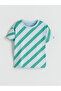Rmz Gi̇yi̇m Farkiyla Zero Roba Collar Striped Baby Boy T-Shirt