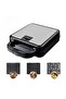 Sandwich Maker 3 in 1 Interchangeable Plates for Samosa Waffle Grill Non-Stick Easy