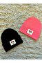 Pack of 2 Flexible Camisole Berets with Label Details