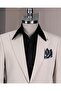 Italian Style Slim Fit Jacket Pant Suit Beige T14153 - 2