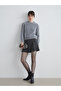 Anthracite Crew Neck Stone Women's Knit Sweater - 2