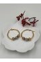 Women's Earrings Stainless Steel Color and Size Are Designed in the Description Images Are from the Brand Fmaccesori̇es - 5