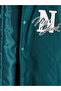 Amazing deals from rmz gi̇yi̇m: green standard fit college collar men's bomber jacket - 7