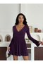 Women's Short Dress in Sandy Fabric with Shorts - 3