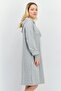Women Heather Sweater Dress, Grey - 2