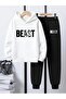 Children's Printed Hooded Sweatshirt and Sweatpants Set 3 Thread Raster for Autumn/Winter