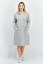 Women Heather Sweater Dress, Grey - 4