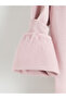 Pink Mock Neck Printed Oversized Women's Thick Sweatshirt - 6