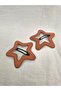 Faux Leather Covered Large Size Star Snap Buckle 1 Pair - 3