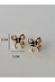 Women's Butterfly Model Pearl Stone Earrings - 2