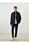 İzr New Season Standard Fit Stand Collar Men's Coat - 2