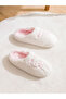 Ecru Cat Embroidered Women's House Slippers - 2