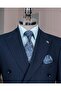 Italian Style Double Breasted Jacket Pant Suit Navy Blue T14022 - 2