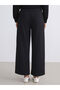Plus Size Elastic Waist Wide Leg Women's Trousers - 5