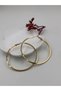 Women's Earrings Stainless Steel Color and Size Are Designed in the Description Images Are from the Brand Fmaccesori̇es - 5