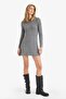 Crew Neck Ribbed Long Sleeve Mini Dress F3893Ax25Wn - 3