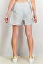 Women Sportswear Fit Classic Summer Twill Shorts, Light Grey - 3