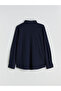 Navy Blue Regular Fit Long Sleeve Men's Shirt - 6