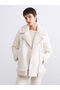 Lcw Vision Fur Collar Women's Leather Look Coat