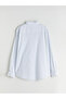 Navy Blue Plus Size Long Sleeve Striped Men's Shirt - 6
