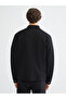 Vizyon New Season Black Slim Fit Biker Collar Men's Jacket - 5