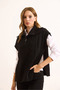 Women's Black Wide Collar Buttoned Knitwear Sweater Svt-00000050 - 2