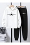 Children's Printed Hooded Sweatshirt and Sweatpants Set 3 Thread Raster for Autumn/Winter