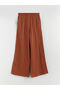 Xside Orange Elastic Waist Textured Muslin Women's Trousers - 5