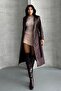 Women's Leather Trench Coat - Stylish Seasonal with Long Belt - 4