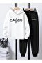 Children's Printed Hooded Sweatshirt and Sweatpants Set 3 Thread Raster for Autumn/Winter