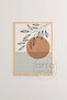 3 Piece Natural Color Real Wood Framed Painting Set - Model 4 - 3