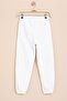 White Stripe Detailed Letter Printed Boys' Sweatpants with Elastic Waist 21454 - 5