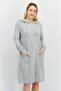 Women Heather Sweater Dress, Grey