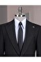 Italian Style Slim Fit Pouch Pocket Jacket Pants Suit Black T14551 - 2