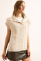 Women's Stone Wide Collar Buttoned Knitwear Sweater Svt-00000050 - 5