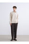 Beige Regular Fit Long Sleeve Dobby Men's Shirt - 2
