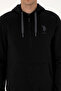 Men's Regular Fit Zippered Hooded Black Knitted Cardigan 50307765-Vr046 - 6