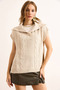 Women's Stone Wide Collar Buttoned Knitwear Sweater Svt-00000050 - 4