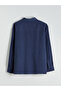 Indigo Regular Fit Long Sleeve Dobby Men's Shirt - 6