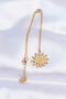 316L Steel Chain Gold Color Eye Sun Design Necklace - - 2