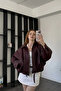 Luvren Pb Oversized Bomber Belted Leather Jacket