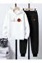 Children's Printed Hooded Sweatshirt and Sweatpants Set 3 Thread Raster for Autumn/Winter