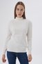 Women's 100% Organic Cotton Short Turtleneck Knitwear Sweater Knitted Blouse K-6103 - 2