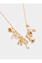 Multi Charm Drop Necklace - 3