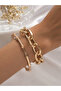 Set of 2 - Assorted Link Chain Bracelets - 6