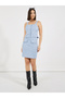 Tweed Mini Skirt with Flap Detail