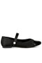 Women Black Patent Toe Cap Satin Mary Jane