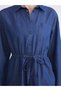 Indigo Women's Jean Shirt with Tie Waist - 4