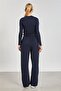 Women's Long Sleeve Modal Two-Piece Set - Navy Blue - 5